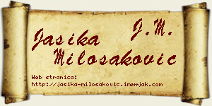 Jasika Milošaković vizit kartica